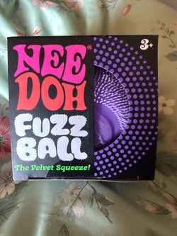 Nee Doh Fuzz Ball Velvet Squeeze - Purple