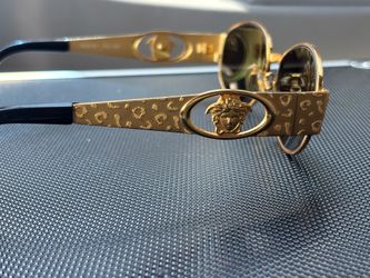 Vintage Gianni Versace MOD S51 COL 030 Medusa Leopard Gold Sunglasses Case