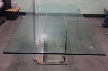 Modern 8-Foot All-Glass Dining Table | Minimalist Architectural Centerpiece)