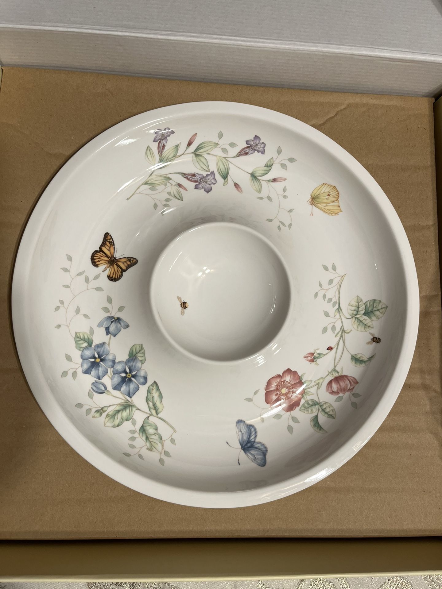 Lenox Butterfly Meadow Chip And Dip Bowl