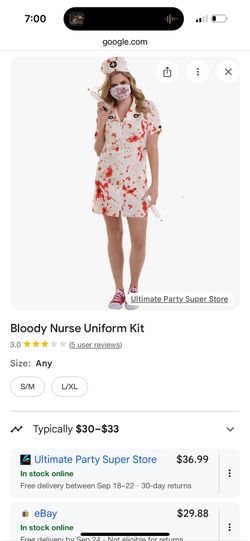 Halloween Costume - Bloody Nurse Women’s L