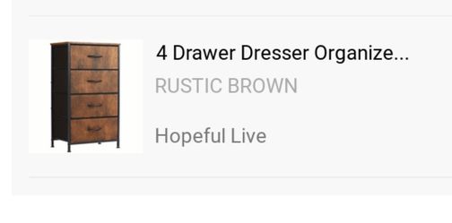 Four Drawer Dresser