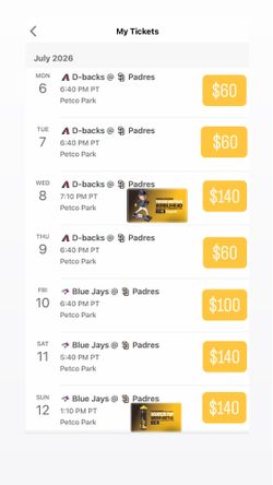 Padre Tickets