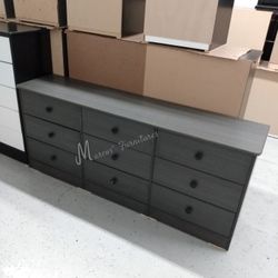 Gray Matte Wide Bedroom Dresser!