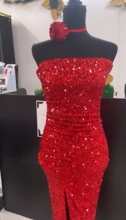 Red Sequin Gown 