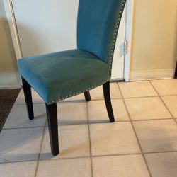 Studded Beautiful Teal Blue Chair