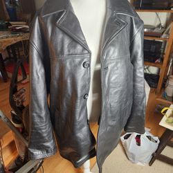 Vintage Men's Car Coat Leather jacket