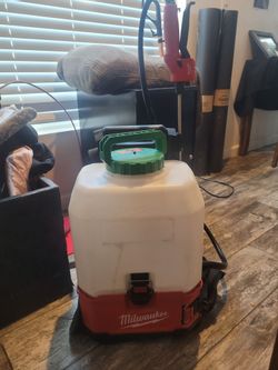 A backpack sprayer