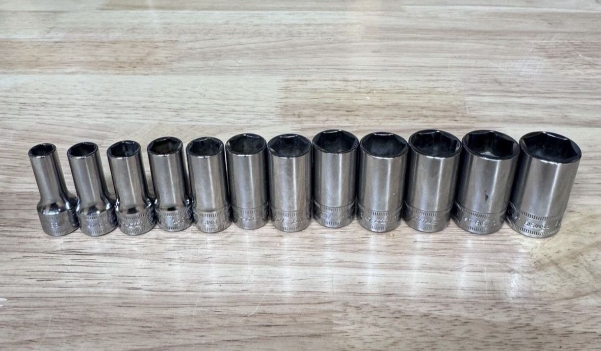 Snap On 3/8 Semi Deep Metric Sockets