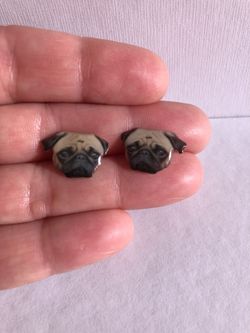 Pug earrings