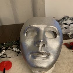 Halloween Silver Plastic Mask