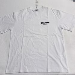 White Celine T Shirt Brand New 