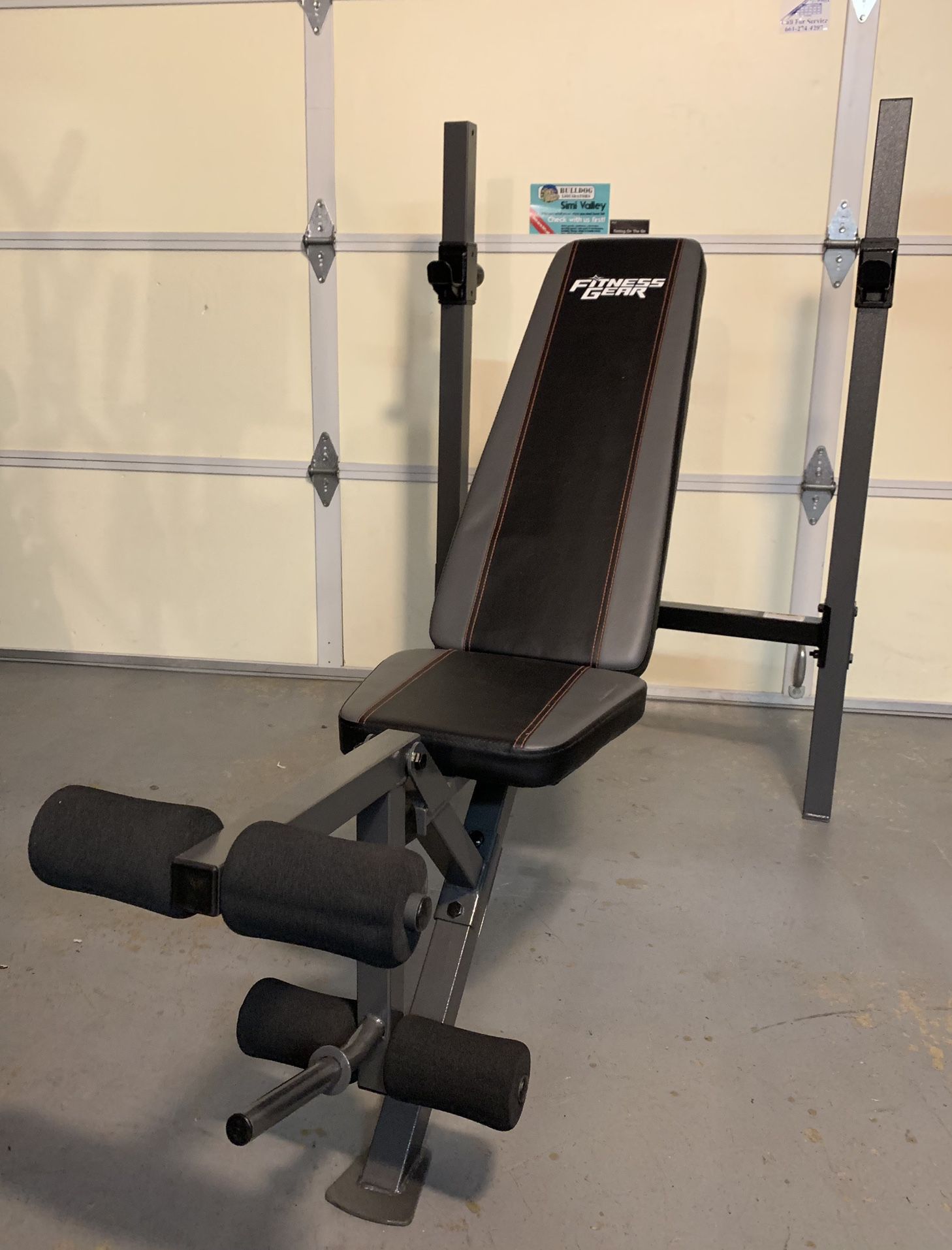Fitness Gear Adjustable Bench With Leg Curl. 