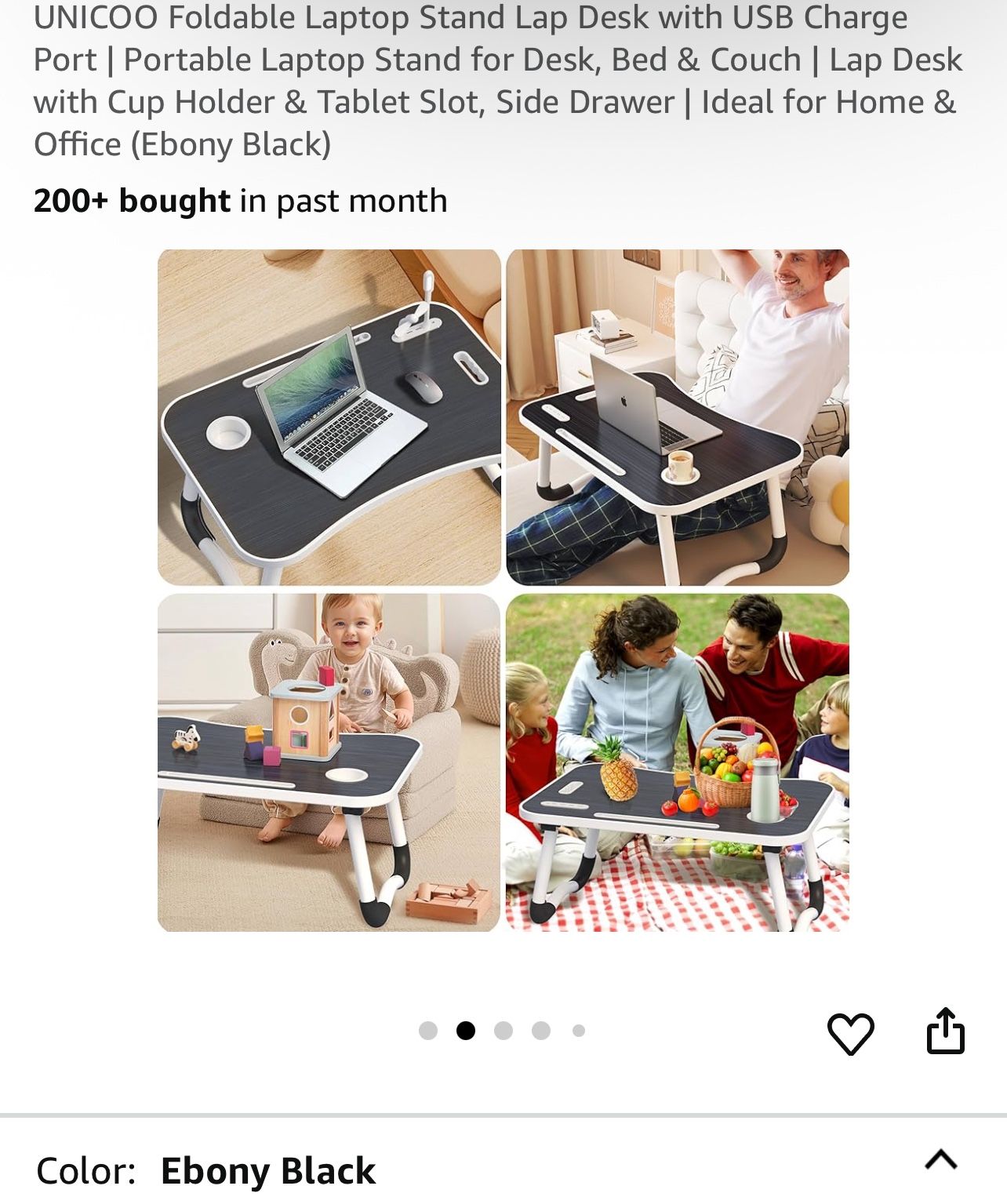 Portable Laptop Stand For Desk Bed & Couch