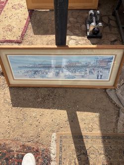 Framed Boardwalk Panoramic Print