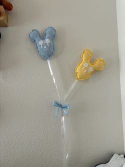 Mickey Mouse Balloon Plush Wall Decor Set of 2