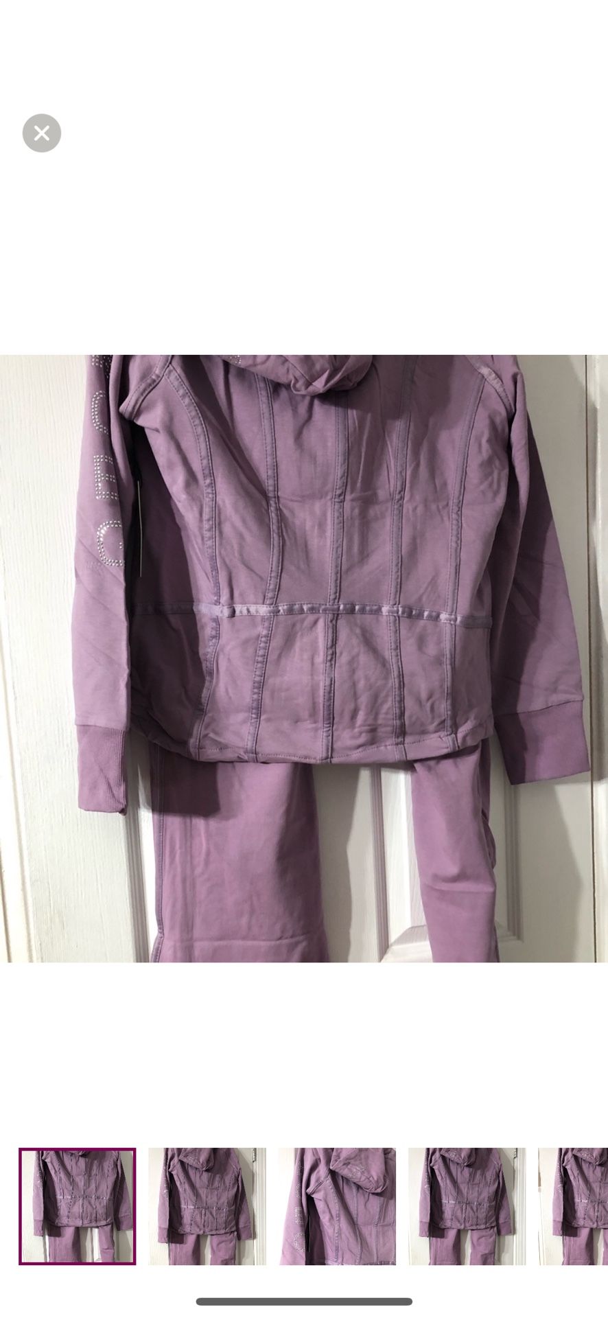 BCBG Maxazria large Elderberry lavender Women’s tracksuit BC32254-P jacket/pants.  Retail price $160 each/$320 together. New with tags. 