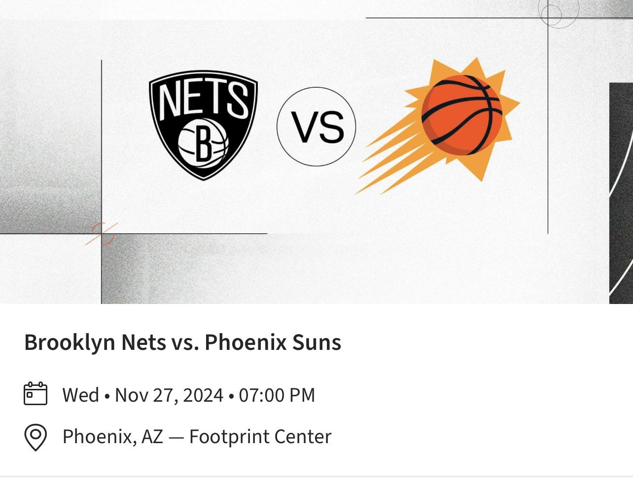 Brooklyn Nets Vs Phoenix Suns