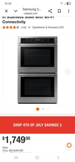 Brand new samsung electric wall oven Stainless Steel