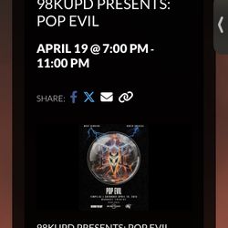 Pop Evil Concert Marquee Theatre 