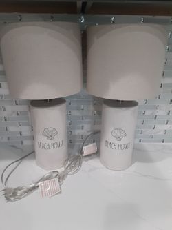 Rae Dunn Beach House Table Lamps – Set of 2