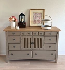 Two- toned solid wooden dresser