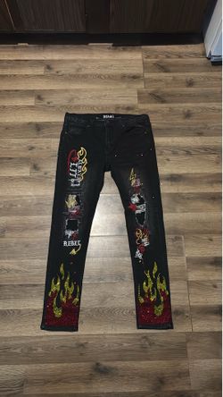 Size 36w 32L designer jeans