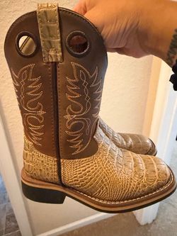 Western Cowboy Boots Crocodile Print