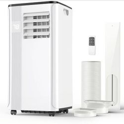 10000 BTU Portable AC for Room up to 450 Sq. Ft, 3 in 1 AC Unit with 24H Timer, Smart Sleep Mode, Remote Control, Air Cooler