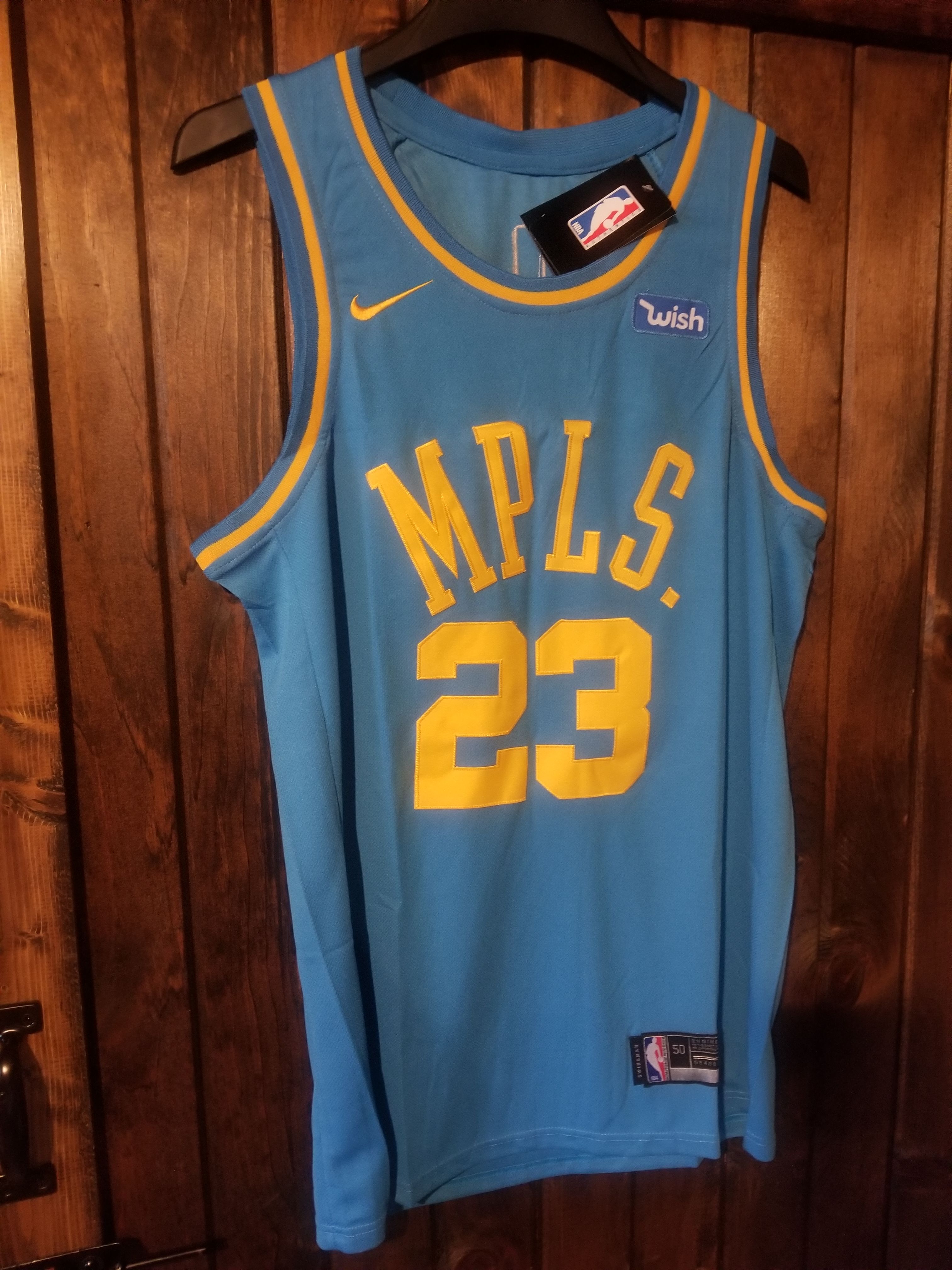 Nike LA Lakers Lebron James Hardwood Classics Swingman Jersey Blue