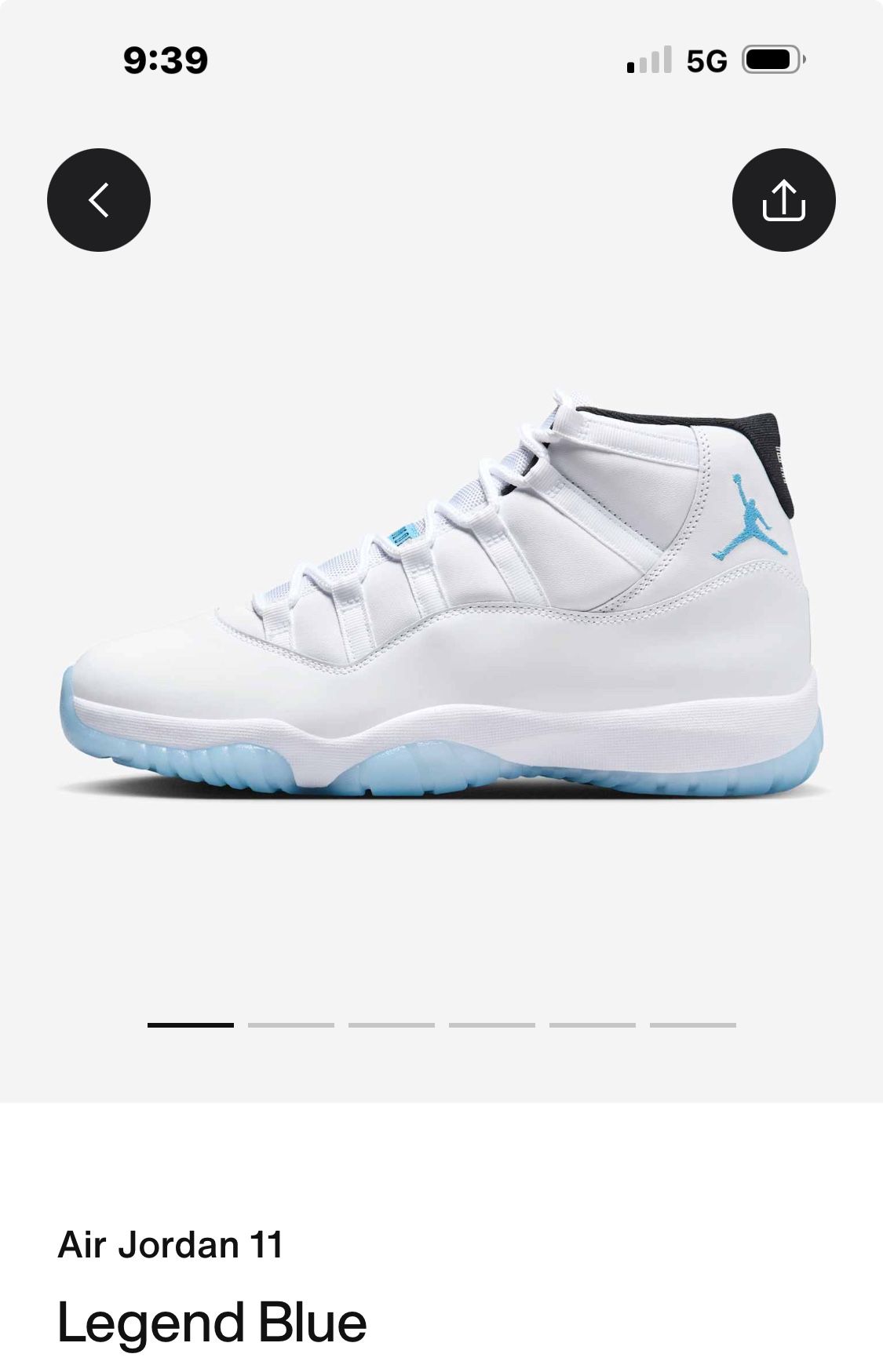 Legend blue Jordan 11