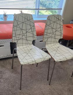 Pair of IKEA Vilmar Chairs - Zebra Pattern