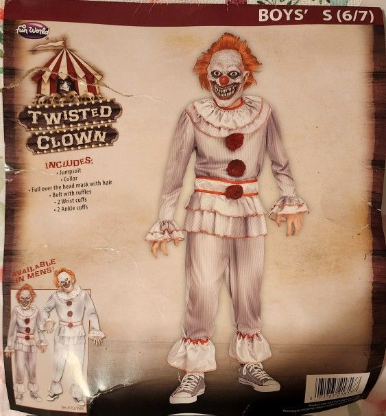 Twisted Clown Halloween Costume 🎃 Boy Small 6/7