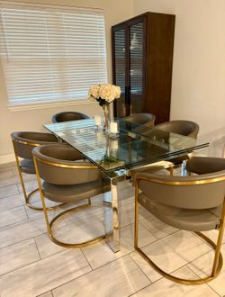 MODANI MODERN GLASS DINING TABLE
