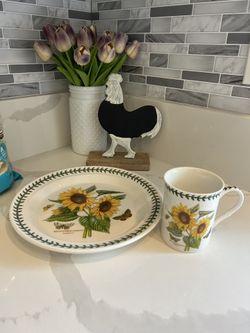 Portmerion Sunflower Dinner Plate And Mug