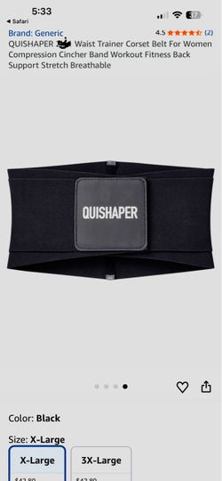 QUISHAPER  Waist Trainer Corset Belt For Women Compression Cincher Band Workout Fitness Back Support Stretch Breathable