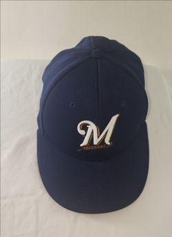 Milwaukee Brewers Navy Fitted Baseball Cap