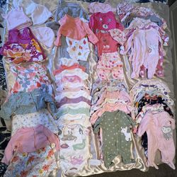 Baby Girl Clothes 45 Items (size Newborn)