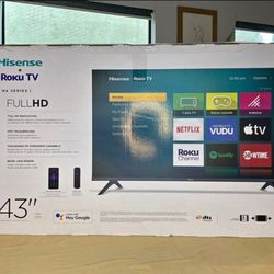 Hisense 43-Inch Class H4 Series LED Roku Smart TV with Alexa Compatibility (43H4F, 2020 Model)