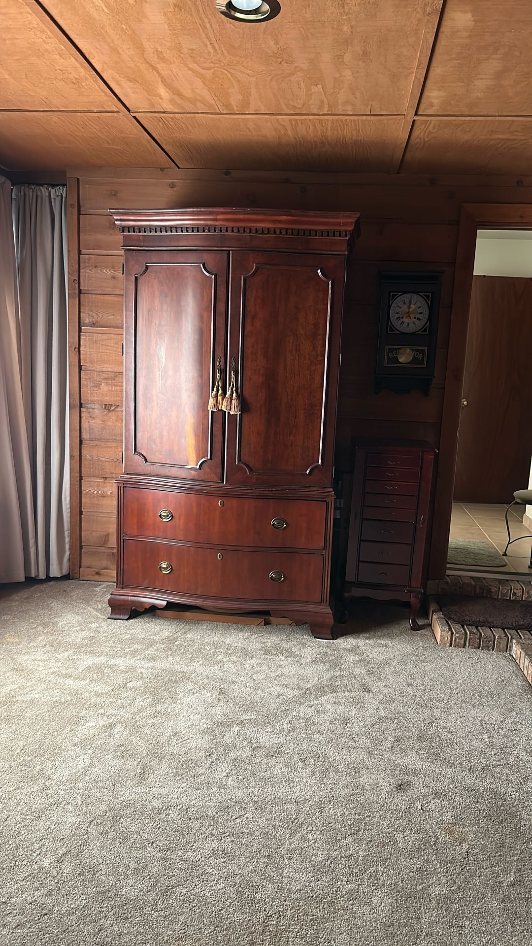 Vintage Pulaski Armoire - Mahogany Finish Over Hardwood