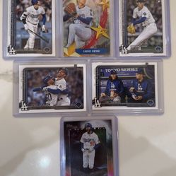 2025 Topps Update Series DodgersCard Lot (6) Ohtani Betts Freeman Sasaki RC +