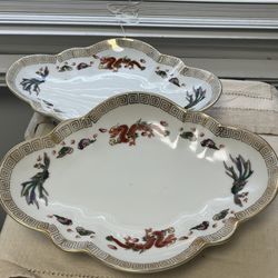 Pr Chinese Porcelain Pedestal Bowls