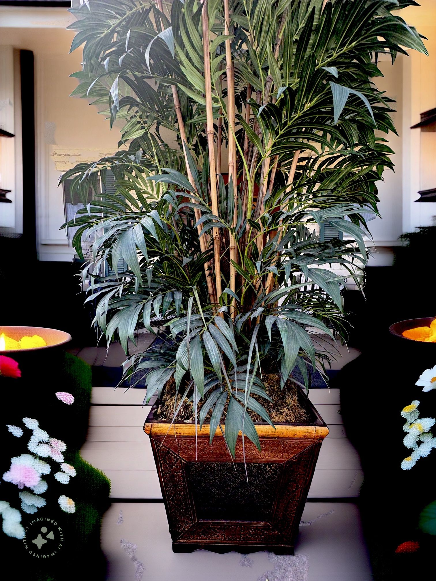 Artificial Silk Bamboo Plant & planter