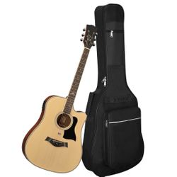 Diboer 3/4 Size 36 Inch Guitar Case Soft,  Guitar Bag 0.35 Inch Thicken Sponge Padded, Waterproof Gig Bag With Back Hanger Loop-For 3