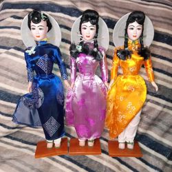 Vintage 1960s Asian Vietnam Dolls 