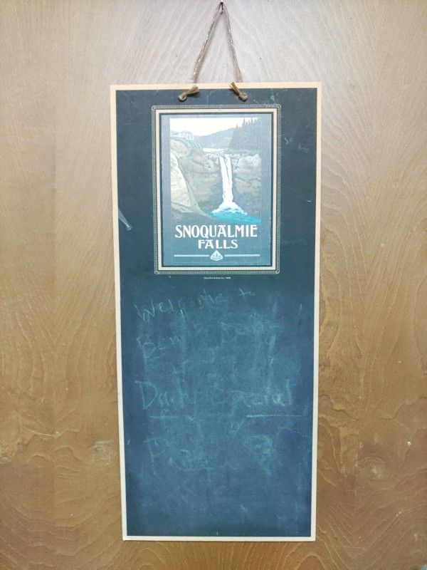Rare Snoqualmie Falls Cafe Zucchini & Vine Inc 1998 Blackboard