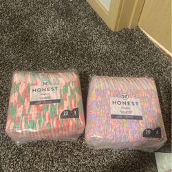 Honest Brand Diapers (Size 3 & 4)