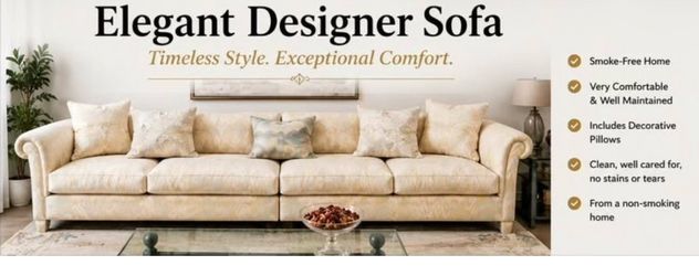 Elegant designer down feather sofa