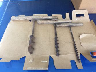 Old wood hand drill bits
