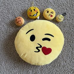 Set Of Emoji Plush  Pillow